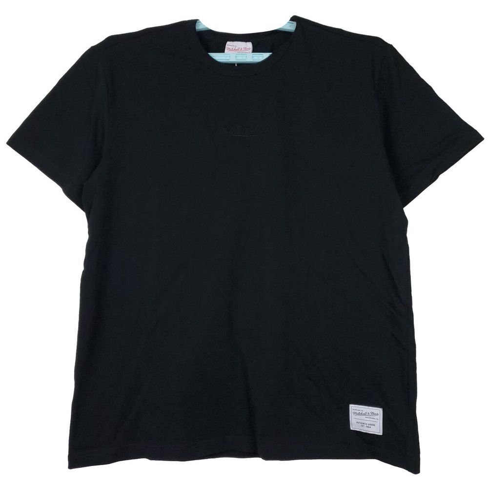 Mitchell & Ness XL‎ XLarge Thick Tee Shirt Black Branded Woven Label NWT